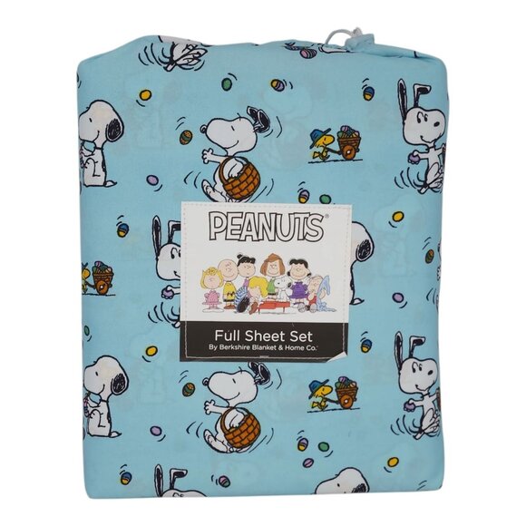 Peanuts Snoopy Full Sheet Set by Berkshire Blue Easter Basket Eggs - Picture 8 of 8